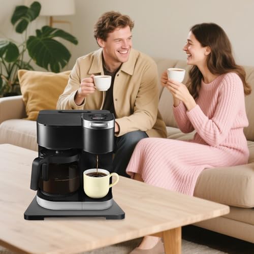 360°Rolling Tray Bamboo Kitchen Appliance Slider for Coffee Maker Pot - Image 5