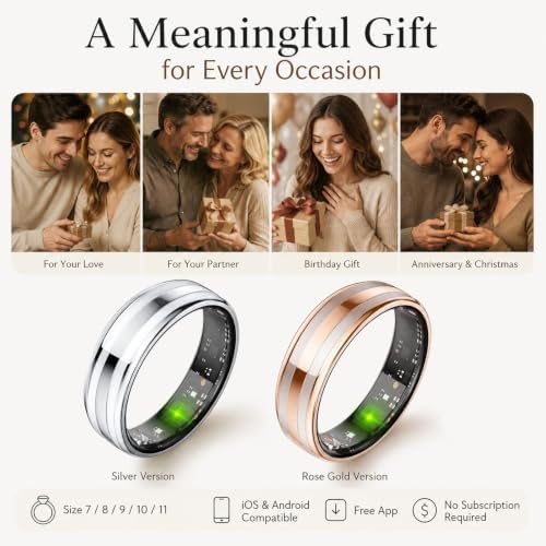 Yihou Smart Ring for Men Women, Health & Fitness Tracker, Ultra-Thin 6.3mm - Image 7