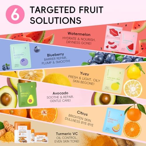 QUIYUM 26PCS Face Masks& Lip& Eye Masks Skin Care Set for Women Teens Girl - Image 2