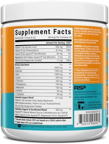 AminoLean Recovery Electrolytes Powder with Vegan BCAA + EAA Amino Acids - Image 2