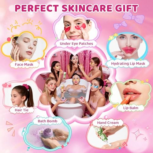 60Pcs Spa Party Supplies Set - 6 Spa Day Kits with Face/Lip/Eye/Hand/Foot Care,Party Favors for Sleepovers,Birthdays,Slumber Party & Relaxation,All Skin Types Safe - Image 4