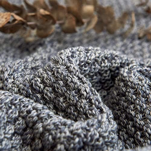 Longhui bedding 100% Cotton Knitted Throw Blanket – Dark Grey, Soft & Cozy, Machine Washable, 51"x63" – Perfect for Living Room, Couch, Sofa, Bed or Travel - Image 4