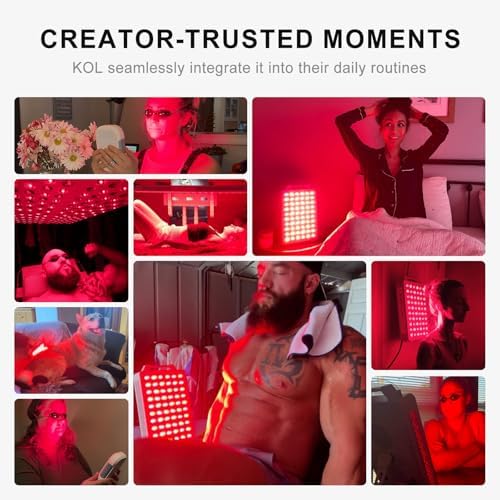 BONTANNY Red Light Therapy, 630/660/810/830/850nm 5 Wavelengths Red Near Infrared Light Device with 60 Dual Chip Clinical Grade LEDs, Remote Control, Timer for Face, Body, Pain Relief, BO-300 (White) - Image 4