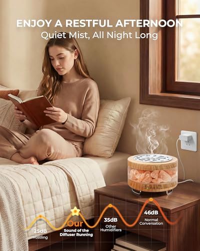 Essential Oil Diffuser with Himalayan Salt Lamp, Scent Diffusers for Home - Image 5