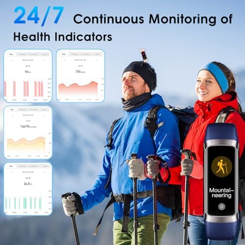 Fitness Tracker – Heart Rate Blood Oxygen Blood Pressure Temp Sleep Calorie - Image 2