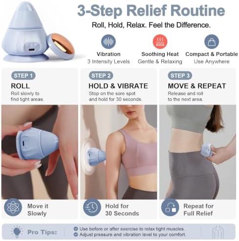Mini Muscle Massager with Heat and Vibration Ball Massage Head - Image 6