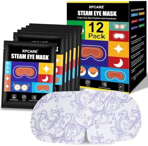 XPCARE 12 Pack Steam Eye Mask Disposable for Dry Eyes Cornea Care-Unscented by XPCARE