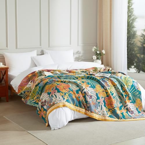 Boho Throw Blanket for Bed 60”x80”, 100% Cotton Blanket for Couch Sofa - Image 3