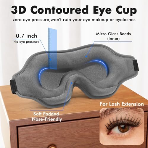3D Blackout Weighted Eye Mask for Sleep, Eye Cover for Men Women - Image 4