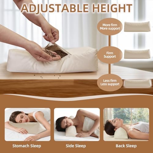 Adjustable Buckwheat Neck Pillow - Cervical Roll to Relieve Tension - Image 3