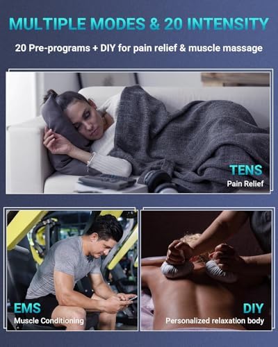 Comfytemp 3-in-1 TENS Unit Muscle Stimulator for Pain Relief, Rechargeable - Image 2