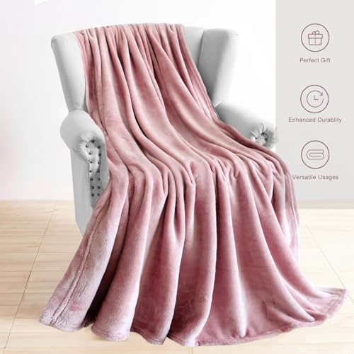 TASTHROW Pink Throw Blanket 60x80 Inches - Image 2