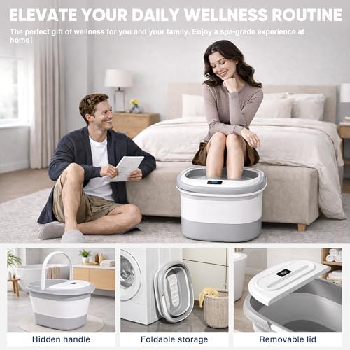Ionic Foot Bath Detox Machine, Premium Ion Foot Spa for Home Use, Includes 3 Sea Salts (Original/Rose/Lavender), 2 Ion Arrays & Accessories, Perfect for Parents/Seniors/Partner/Self (Foldable Basin) - Image 7
