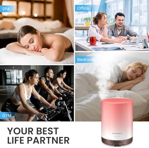 URPOWER 300mL Essential Oil Diffuser Ultrasonic Aromatherapy Diffuser - Image 7