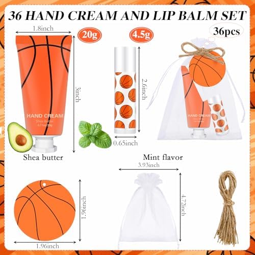 144 Pcs Basketball Lip Balm Hand Cream Party Favor Gifts - Image 2