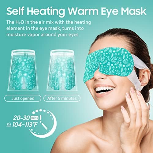BeHoomi Steam Eye Mask, 10Packs Heated Eye Mask, Self Heating Disposable SPA Warm Compress for Eyes Sleep Mask, Travel Essentials & Relaxation Gifts for Women (Unscented) - Image 4