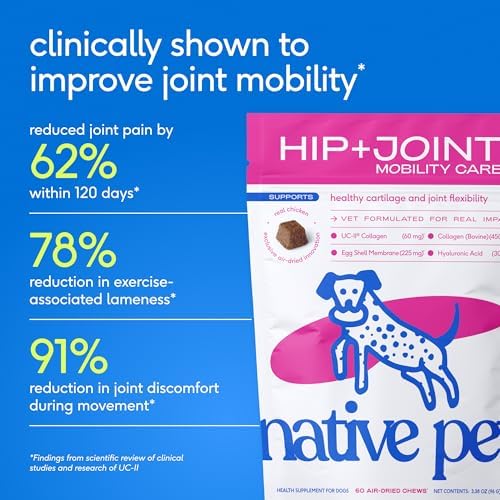 Native Pet Mobility Care - Hip & Joint Supplement for Dogs - UC-II Collagen, Egg Shell Membrane & Hyaluronic Acid - Dog Joint Supplement Chews Supports Cartilage, Mobility & Flexibility - 60 Chews - Image 6