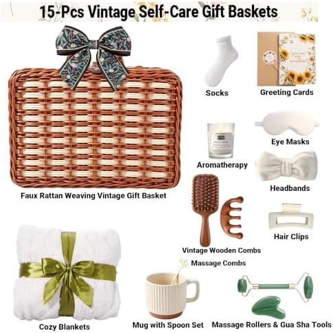Birthday Gifts for Women 15-Pc Spa Gift Basket Package (Green) - Image 2