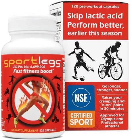 SPORTLEGS Lactate Fuel Pre-Workout Training Aid, 120 Count by Sportlegs