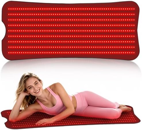 Red Light Therapy Mat for Body, 2 in 1 (660nm & 850nm) Red Light Therapy Blanket, Adjustable Timer & Intensity, 60"x24" by Unknown
