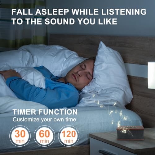 Sound Machine White Noise Machine with 70 Natural Soothing Sounds Sleeping Timer Memory Function 30 Volume Levels Brown Noise Sleep Sounds Machine Powered by USB for Baby Kids Adults,Black - Image 5