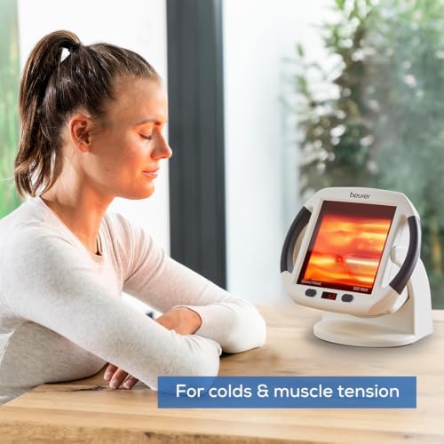 Beurer IL50 Infrared Heat Lamp Heated Red Light Therapy Lamp for Body, Face, Sinuses, & Skin - Effective Muscle Pain & Cold Relief Treatment by Improving Blood Circulation - Image 2