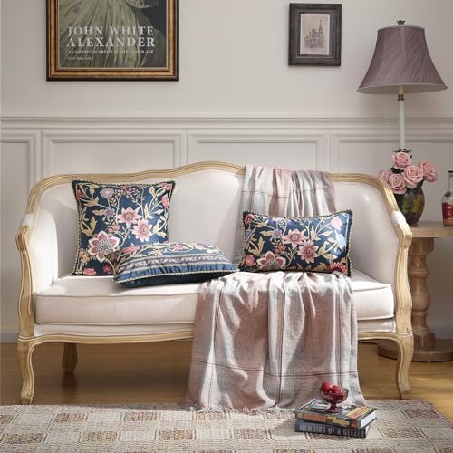 patdrea Designer French Velvet Throw Pillow Cover,12"x20"-OldgardenA - Image 3