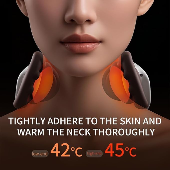 Bionic Heated Massager, Portable Shiatsu Neck and Back Massager, Orange - Image 5