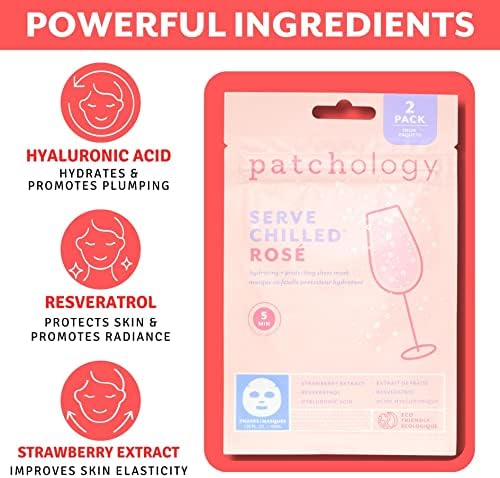 Patchology Rosé Pink Sheet Face Mask | Birthday & Bridal Gift | 2pk - Image 4