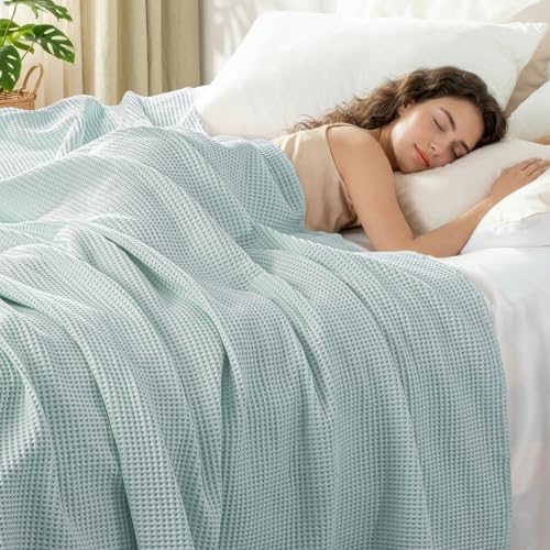 Exclusivo Mezcla 100% Cotton Breathable Waffle Blanket Twin Size, 60"x80" - Image 2