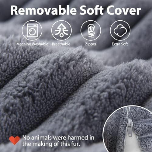 ENITYA 22" XL Back Pillow for Bed Sitting Up with Armrests & Big Pockets - Image 5