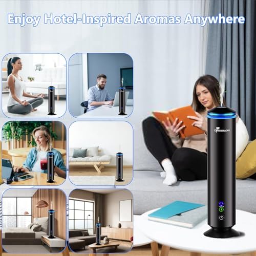 Diffuserlove Full Metal Body Waterless Scent Diffuser with 5 Hotel Scent Oils Hotel Diffuser Waterless Aromatherapy Essential Oil Diffuser UP to 1000 Sq Ft Coverage for Home Office - Image 6