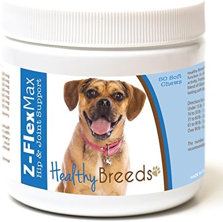 Healthy Breeds Puggle Z-Flex Max Hip and Joint Soft Chews 50 Count by HealthyBreeds