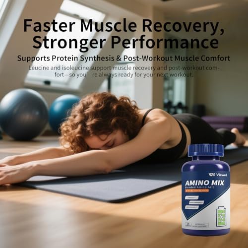 Amino Acid, Supports Muscle Recovery and Lean Muscle Growth, Enhances Energy and Endurance, Contains Essential Amino Acids and BCAAs, 90 Capsules (1 Bottle) - Image 3