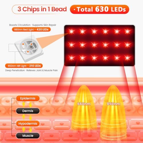 Red Light Therapy for Feet, 630 LED Chips Infrared Light for Feet & Ankles - Image 6