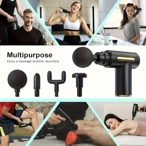 Small Massage Gun Handheld Deep Tissue Massager Gun Ideal Gift for Men & Women (Green) - Image 5