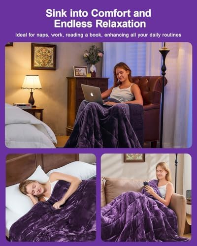 Ultra Soft Sherpa Weighted Blanket for Adults, 60"x80" 15lbs Heavy Blankets - Image 4