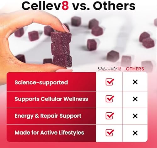 Cellev8 Prime Recovery Joint & Muscle Recovery Gummies - 60 Count - Antioxidant Cellular Health, Daily Energy, Wellness, Supplements with SOD, Tart Cherry - NSF Sport Formula, Raspberry Flavor - Image 6
