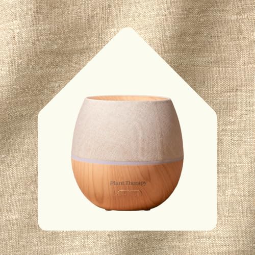 Plant Therapy Home Drift Linen Essential Oil Diffuser, Stylish Linen Cover Adds a Soft, Natural Touch to Any Space, Intermittent & Continuous Mist, Color-Changing Light, 320 Square Feet Coverage - Image 3
