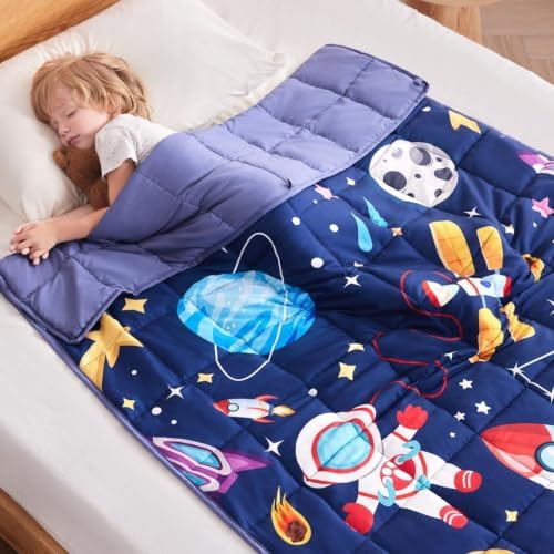 Weighted Blanket 10lbs, 40"x60",Breathable Soft Small Cooling Heavy Blanket by anfie