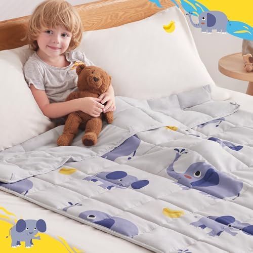 anfie Weighted Blanket(36"x48" 3lbs) Weighted Blanket Cooling Blanket for Resting,Throw Size Breathable Blanket with Premium Glass Bead(Grey Elephant) - Image 3