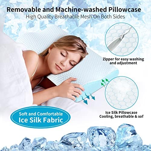 Memory Foam Pillows Neck Pillow for Sleeping, Ergonomic Cervical Pillow Bed Pillow for Side Back Stomach Sleeper, Orthopedic Contour Pillow for Neck and Shoulder Pain Relief - Image 2