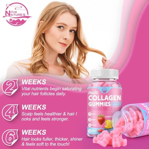 Nature's live Multi Collagen Peptides Gummies, Type I, II, III, V, X - Image 4