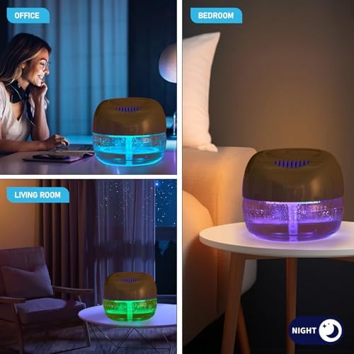 Water-Based Purifier Air Washer, Variable Speed Air Washer Aroma Diffuser with 7 Color 6 LED Night Light, Aroma Fresher Small Air Cleaner, Air Revitalizer & Freshener for Home, Office - Image 7
