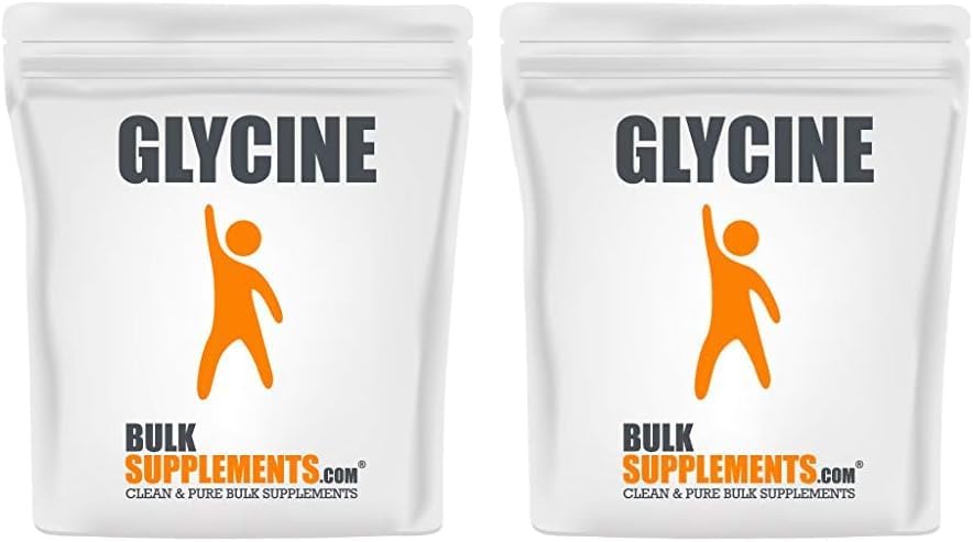 BulkSupplements.com Glycine Powder - Glycine Supplements, Amino Acid Supplement - Unflavored & Gluten Free, 3g per Serving, 1kg (2.2 lbs) (Pack of 2) by BULKSUPPLEMENTSCOM