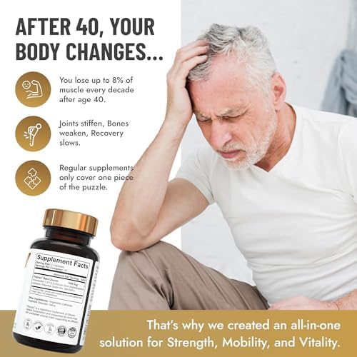 40+ Muscle Bone Joint Support | Clinically Studied Polycan® Postbiotic | Supports Gut Health, Muscle Preservation, Strength & Joint Mobility After 40 | 60 Capsules - Image 3