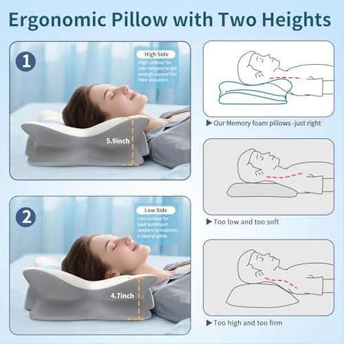 Cervical Pillow for Neck and Shoulder Pain Relief - Ergonomic Neck Pillow - Image 4