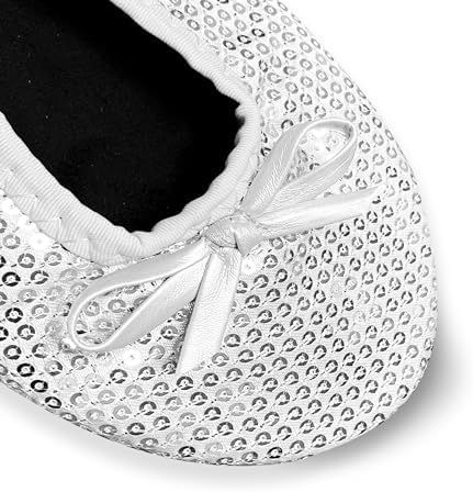 Stylish Foldable Ballet Flats for Women Portable Roll Up Travel Shoes for Wedding Bridesmaid Includes Carrying Pouch - Image 6