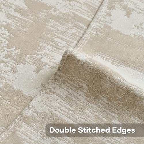FUTEI Pack of 2 Faux Cashmere Throw Pillow Covers 20x20 Inch, Khaki White - Image 4