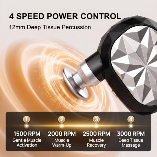 Mini Massage Gun, Diamond Design Massage Gun Deep Tissue for Pocket - Image 4
